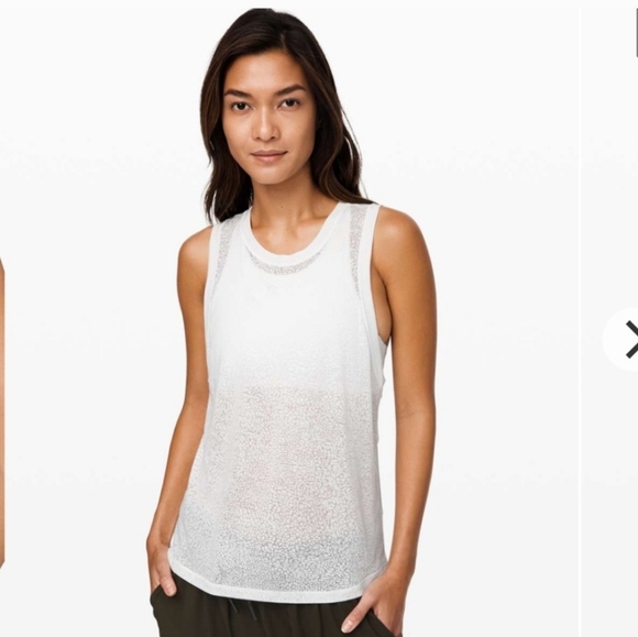 lululemon athletica Tops - Lululemon Uncovered Tall Tank White Size 6 Women's Activewear Workout Exercise